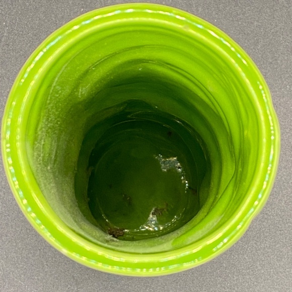 KC Hawaii Tiki Vase or Tumbler lime green ceramic tiki mask 2011 USA - Picture 6 of 9